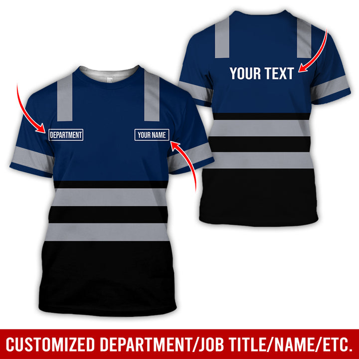 Customized Name And Color Workwear Style All Over Printed Clothes CN824