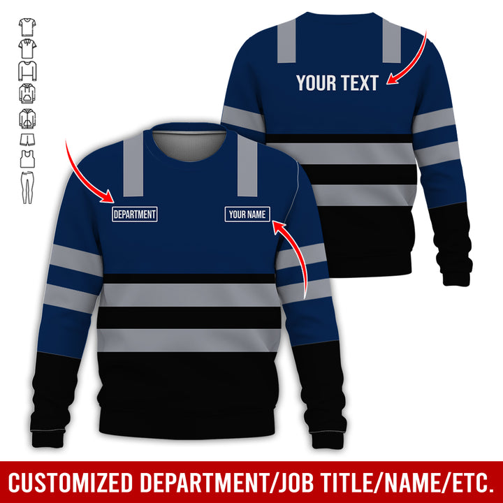 Customized Name And Color Workwear Style All Over Printed Clothes CN824