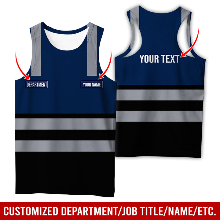 Customized Name And Color Workwear Style All Over Printed Clothes CN824