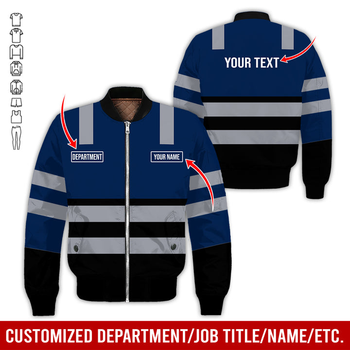 Customized Name And Color Workwear Style All Over Printed Clothes CN824