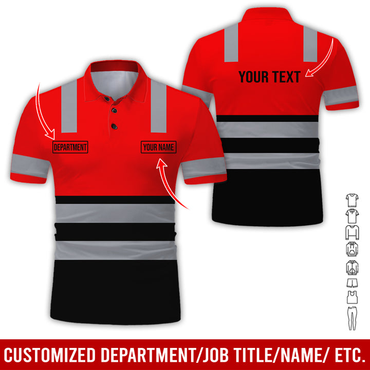 Customized Name And Color Workwear Style All Over Printed Clothes CN824