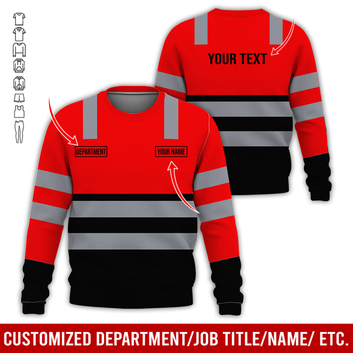 Customized Name And Color Workwear Style All Over Printed Clothes CN824