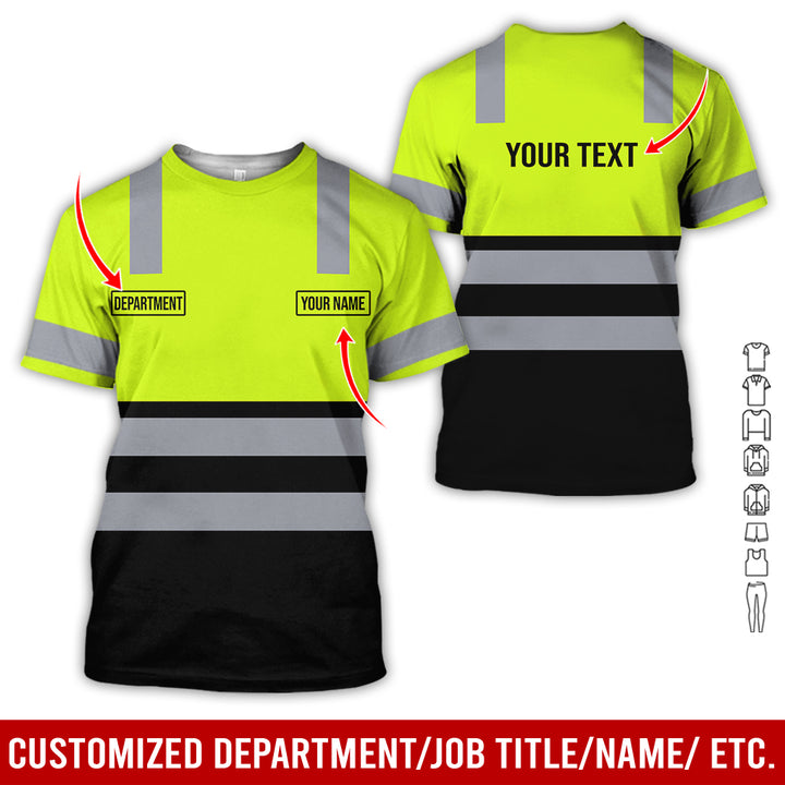 Customized Name And Color Workwear Style All Over Printed Clothes CN824