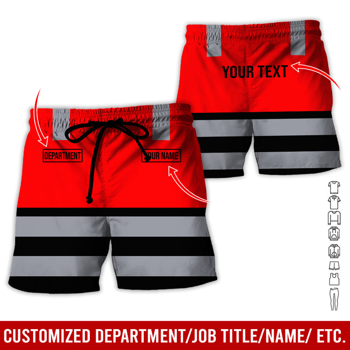 Customized Name And Color Workwear Style All Over Printed Clothes CN824