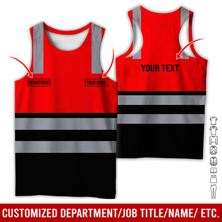 Customized Name And Color Workwear Style All Over Printed Clothes CN824
