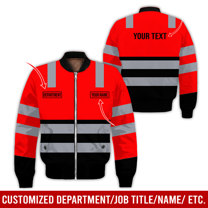 Customized Name And Color Workwear Style All Over Printed Clothes CN824