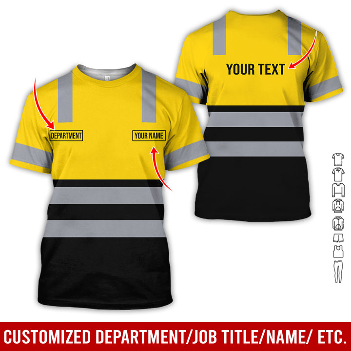 Customized Name And Color Workwear Style All Over Printed Clothes CN824