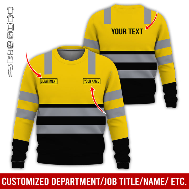 Customized Name And Color Workwear Style All Over Printed Clothes CN824
