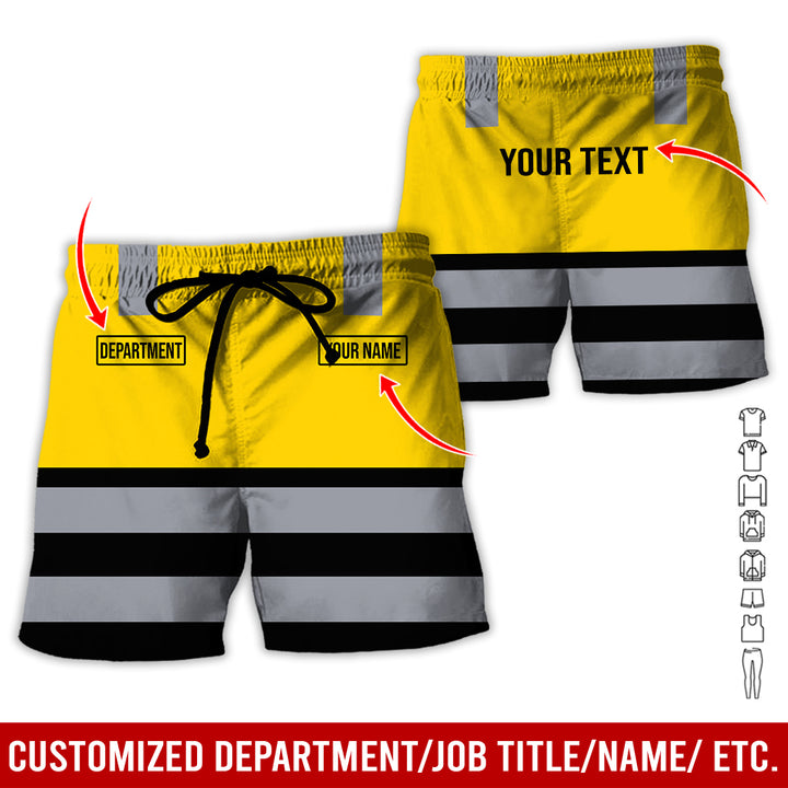 Customized Name And Color Workwear Style All Over Printed Clothes CN824