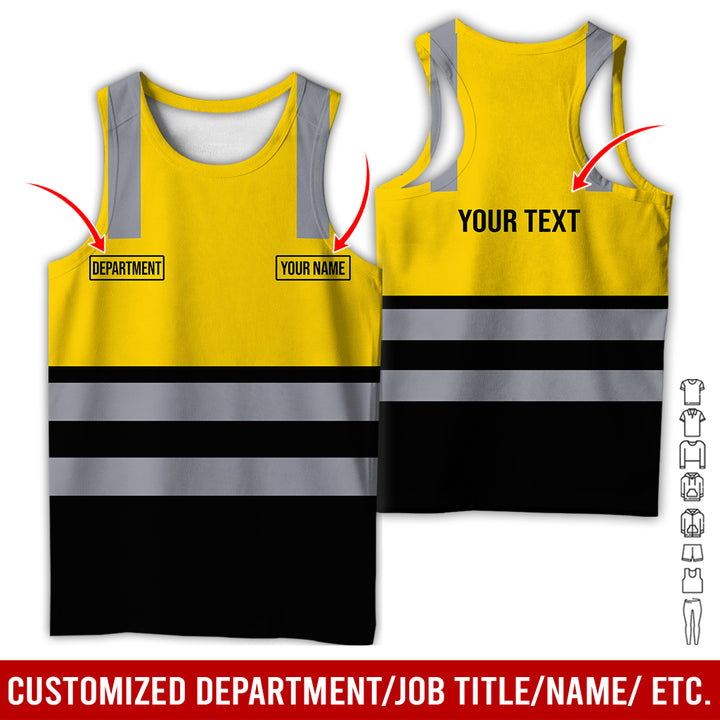 Customized Name And Color Workwear Style All Over Printed Clothes CN824
