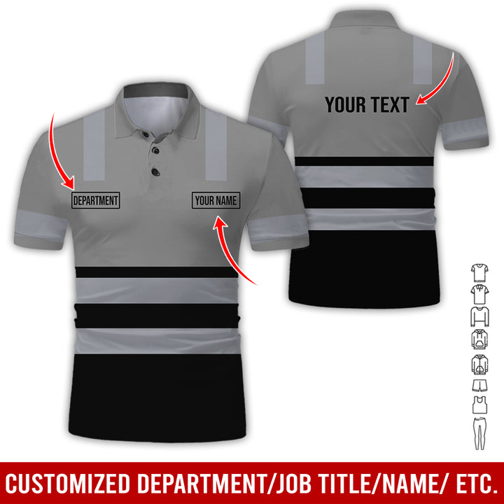 Customized Name And Color Workwear Style All Over Printed Clothes CN824