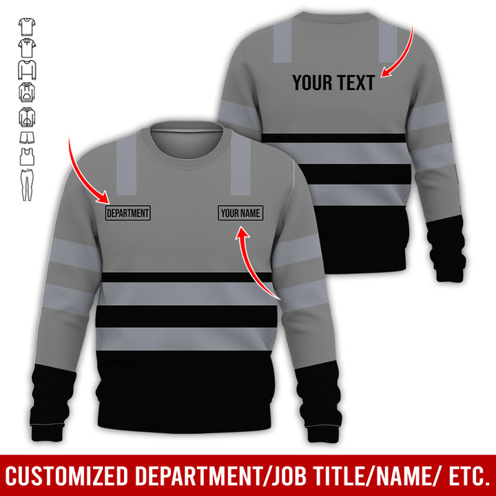 Customized Name And Color Workwear Style All Over Printed Clothes CN824