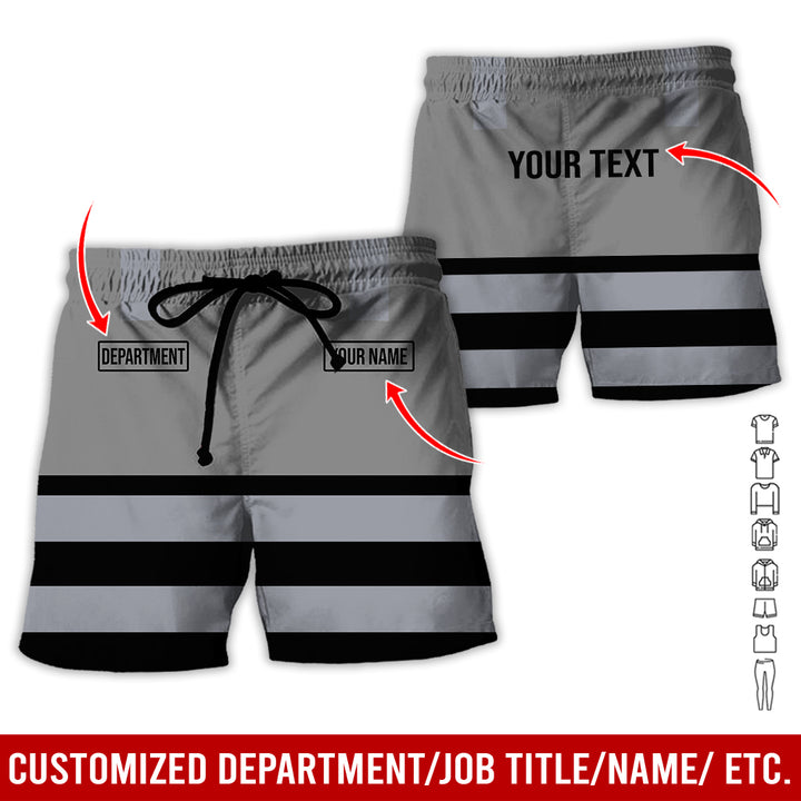 Customized Name And Color Workwear Style All Over Printed Clothes CN824
