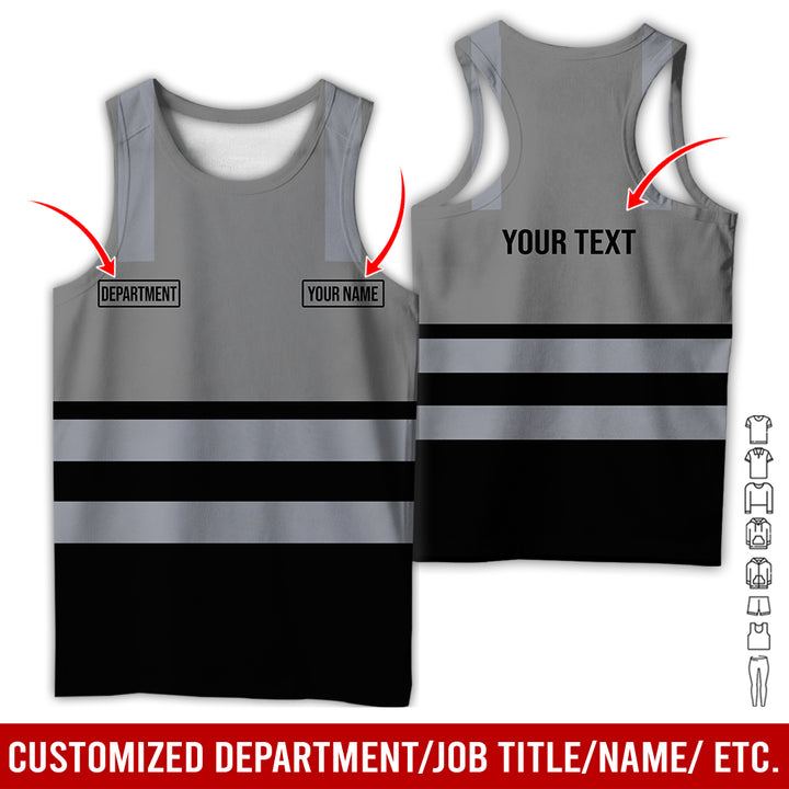 Customized Name And Color Workwear Style All Over Printed Clothes CN824