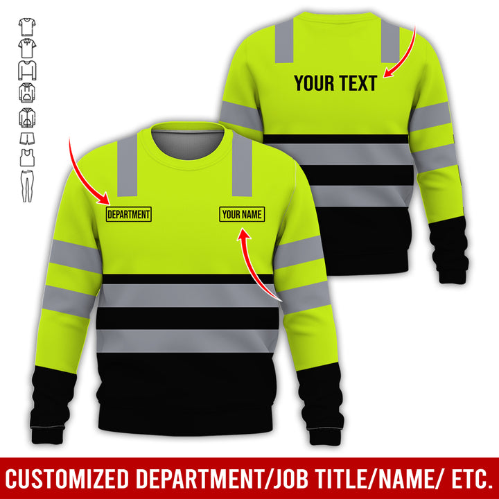 Customized Name And Color Workwear Style All Over Printed Clothes CN824