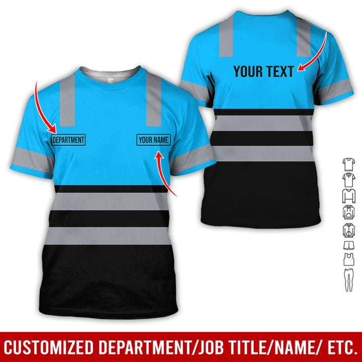 Customized Name And Color Workwear Style All Over Printed Clothes CN824