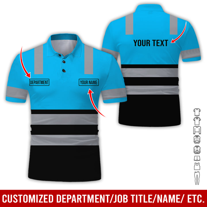 Customized Name And Color Workwear Style All Over Printed Clothes CN824