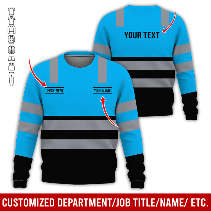 Customized Name And Color Workwear Style All Over Printed Clothes CN824