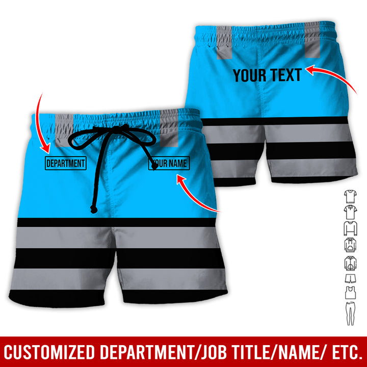 Customized Name And Color Workwear Style All Over Printed Clothes CN824