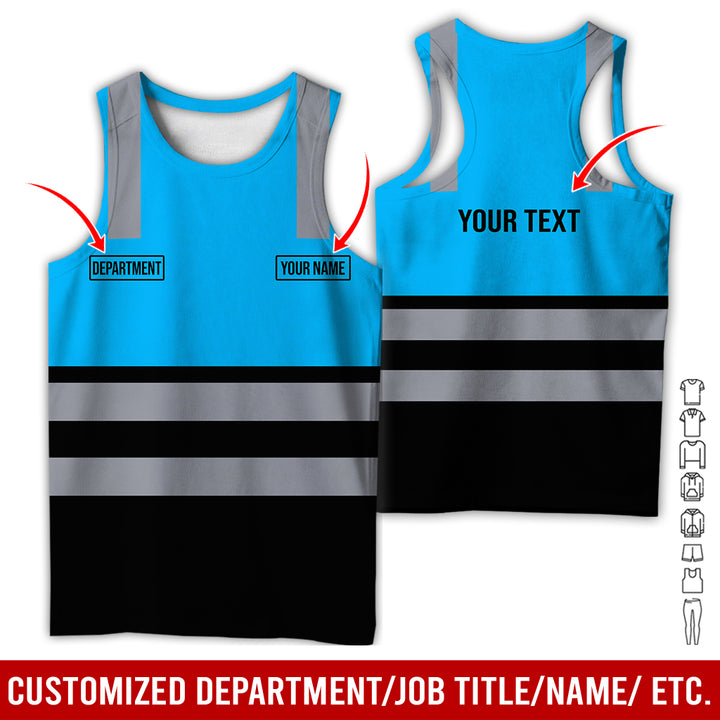 Customized Name And Color Workwear Style All Over Printed Clothes CN824