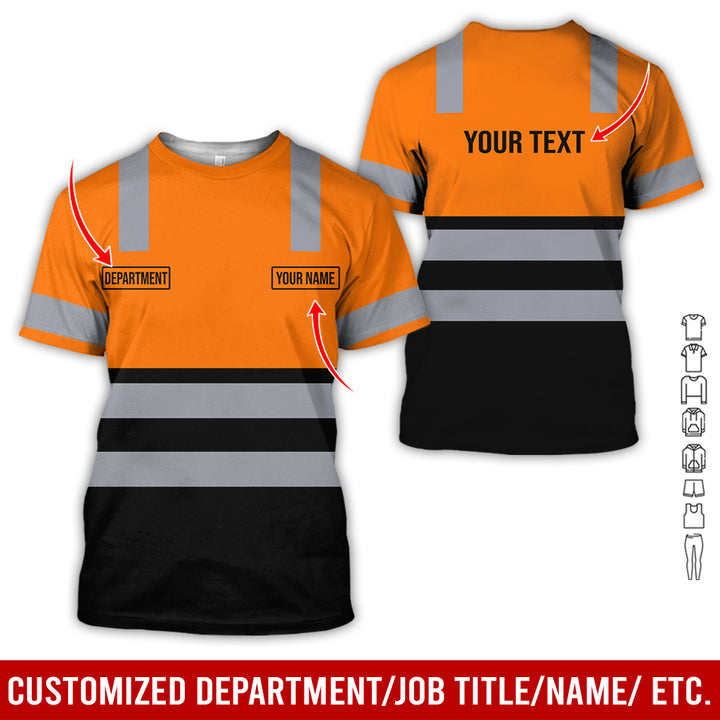 Customized Name And Color Workwear Style All Over Printed Clothes CN824