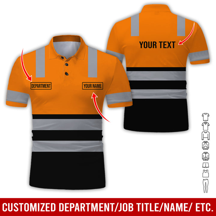 Customized Name And Color Workwear Style All Over Printed Clothes CN824