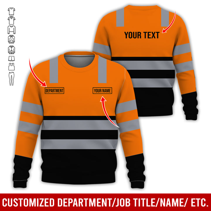 Customized Name And Color Workwear Style All Over Printed Clothes CN824