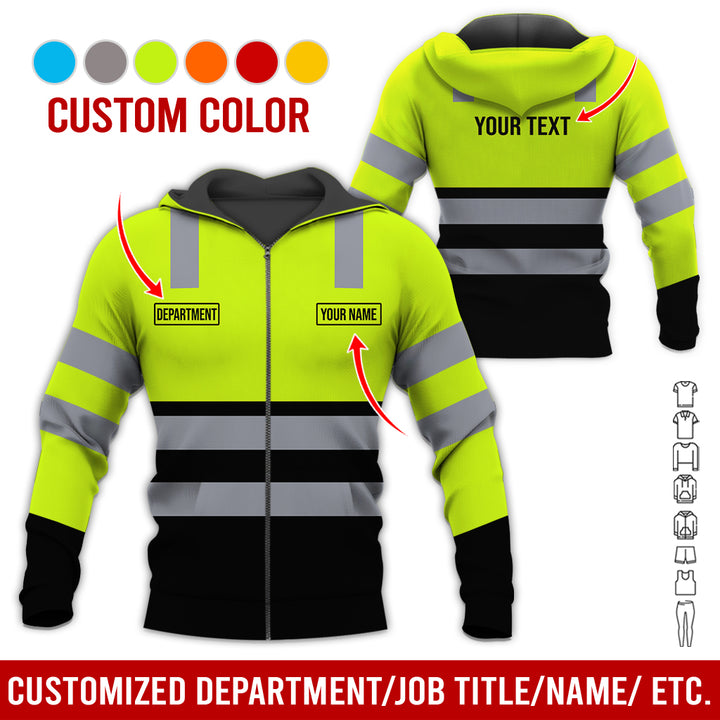 Customized Name And Color Workwear Style All Over Printed Clothes CN824