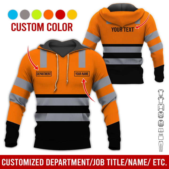 Customized Name And Color Workwear Style All Over Printed Clothes CN824