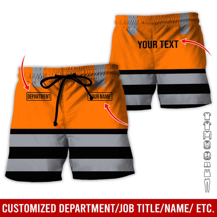 Customized Name And Color Workwear Style All Over Printed Clothes CN824
