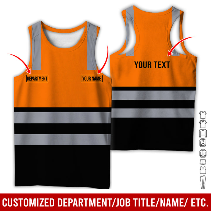 Customized Name And Color Workwear Style All Over Printed Clothes CN824