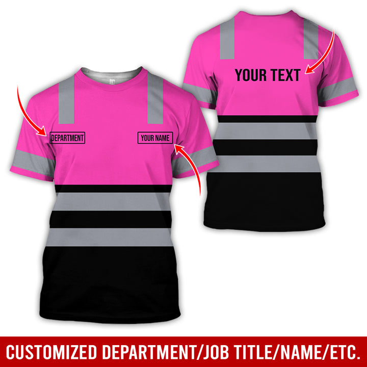 Customized Name And Color Workwear Style All Over Printed Clothes CN824