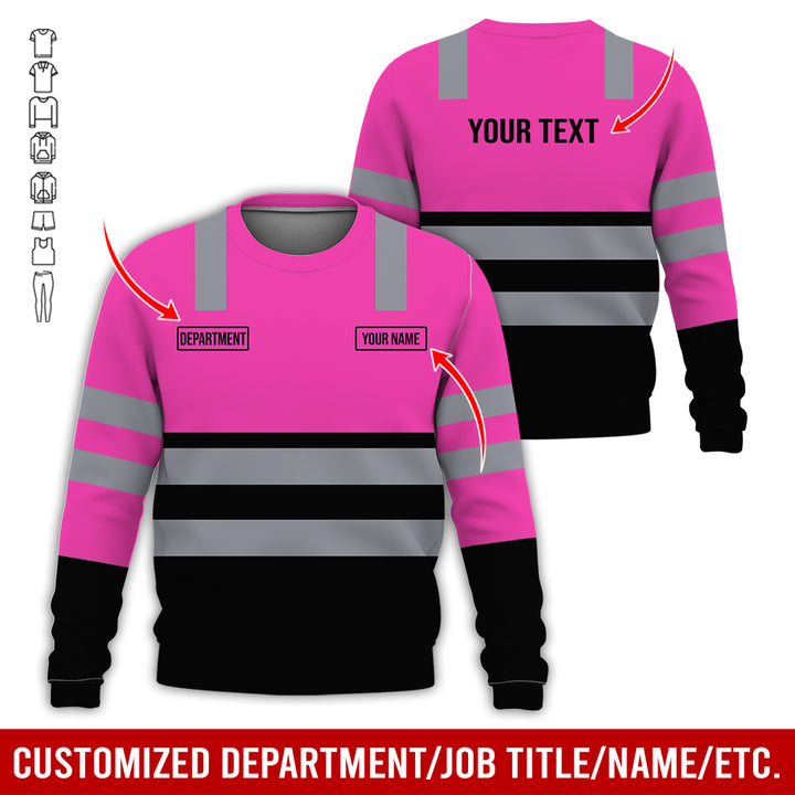 Customized Name And Color Workwear Style All Over Printed Clothes CN824