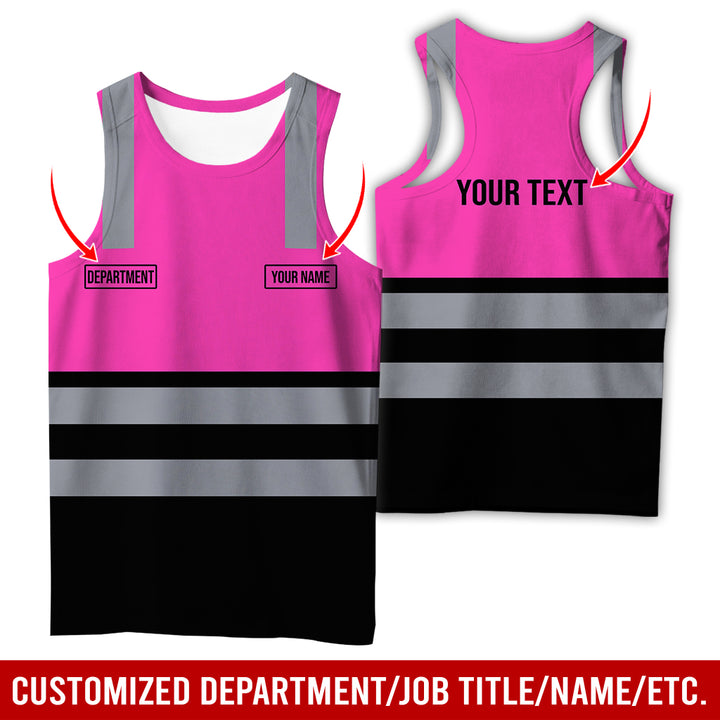 Customized Name And Color Workwear Style All Over Printed Clothes CN824