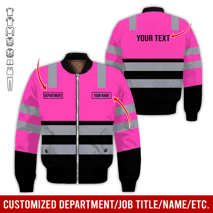 Customized Name And Color Workwear Style All Over Printed Clothes CN824