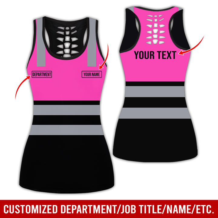 Customized Name And Color Workwear Style All Over Printed Clothes CN824