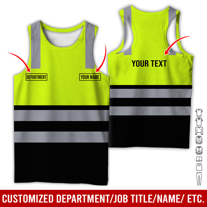 Customized Name And Color Workwear Style All Over Printed Clothes CN824