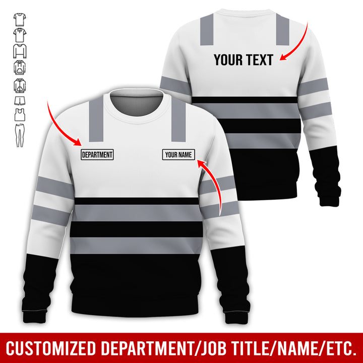 Customized Name And Color Workwear Style All Over Printed Clothes CN824