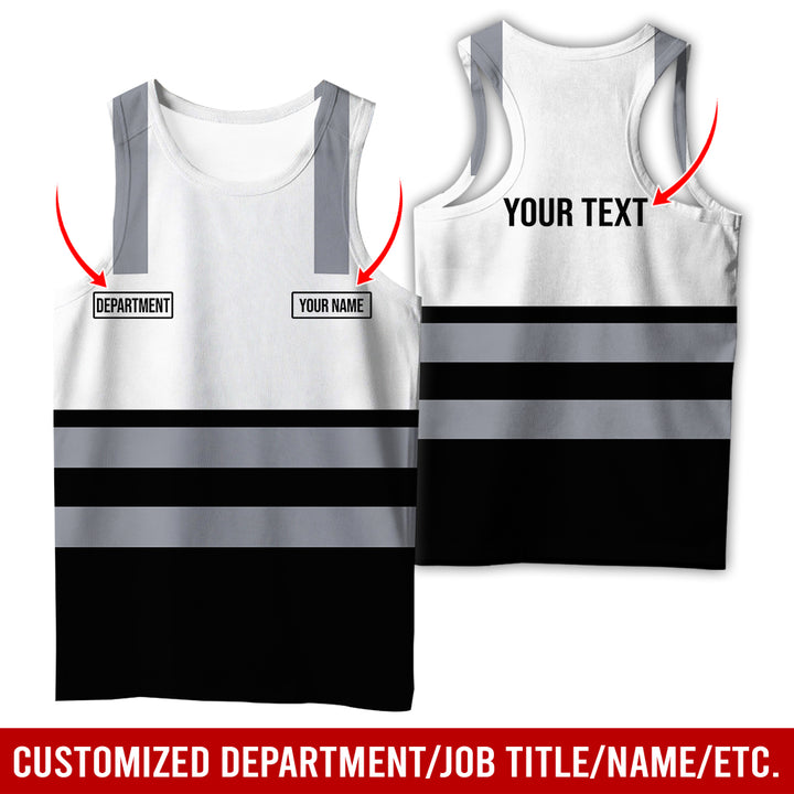 Customized Name And Color Workwear Style All Over Printed Clothes CN824