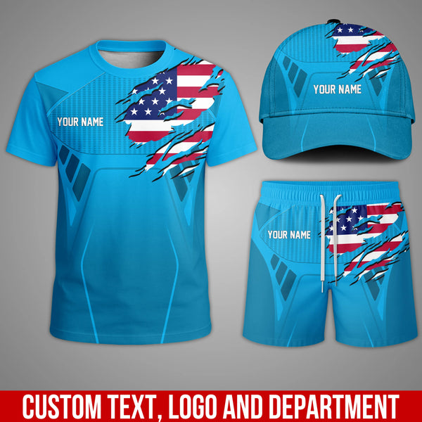 Custom Team Uniform Set – Personalized T-Shirt, Shorts & Cap for Work or Sports