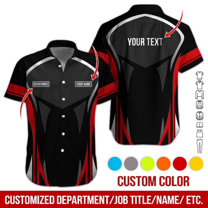 Personalized Name Workwear Style All Over Printed Clothes AY484