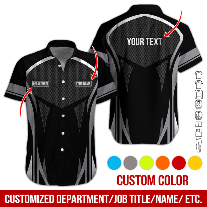 Personalized Name Workwear Style All Over Printed Clothes AY484