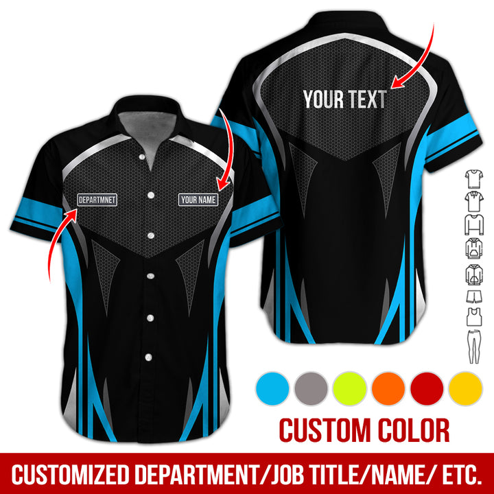 Personalized Name Workwear Style All Over Printed Clothes AY484