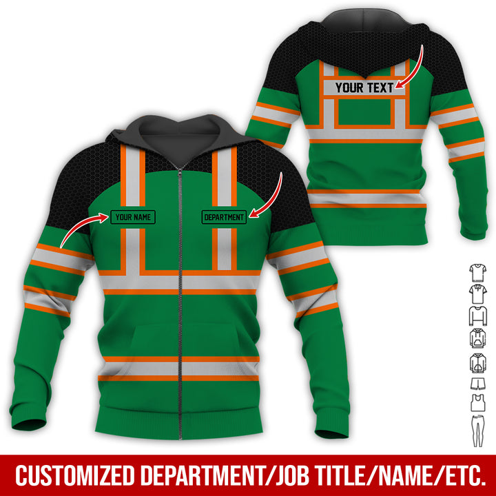 Personalized Name And Flag Workwear Style All Over Printed Clothes GT661
