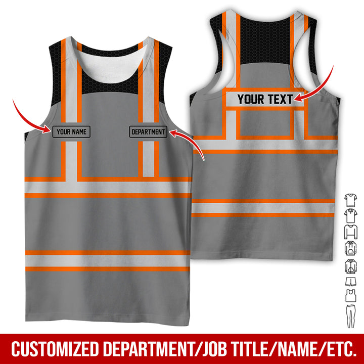 Personalized Name And Flag Workwear Style All Over Printed Clothes GT661