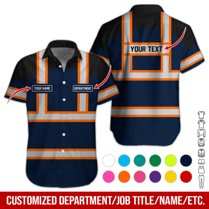 Personalized Name And Flag Workwear Style All Over Printed Clothes GT661