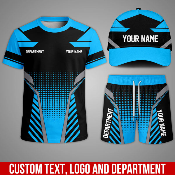 Custom Team Uniform Set – Personalized T-Shirt, Shorts & Cap for Work or Sports