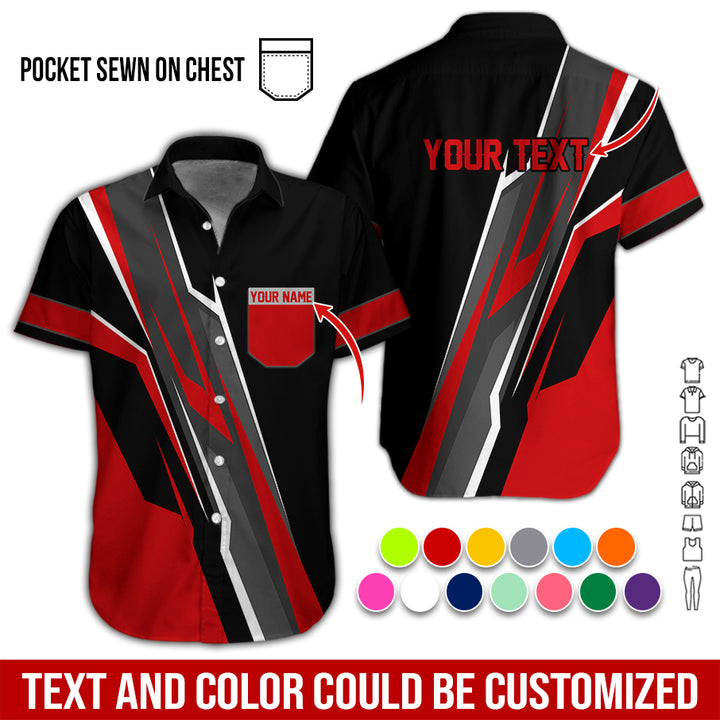 Pocket-Custom Text Uniform Full Colors All Over Printed Clothes GE894