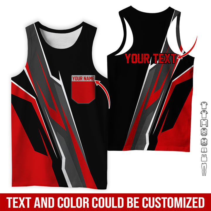 Pocket-Custom Text Uniform Full Colors All Over Printed Clothes GE894