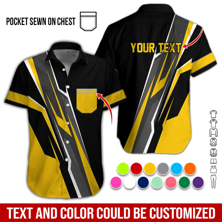Pocket-Custom Text Uniform Full Colors All Over Printed Clothes GE894